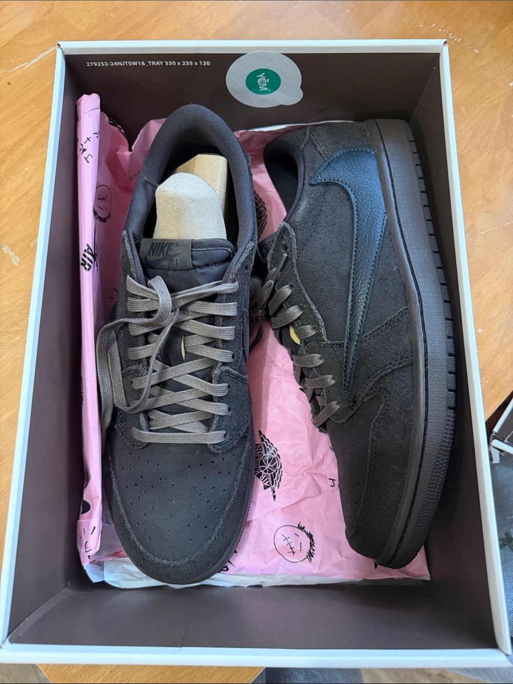 Nike Men’s Air Jordan 1 Suede Low-Top Sneakers (Travis Scott)